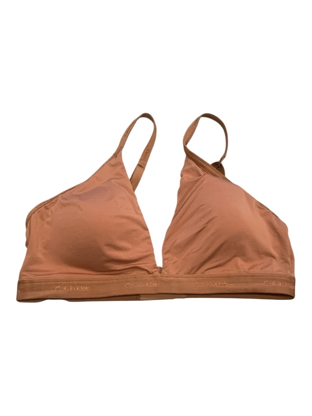 Calvin Klein Seamless Triangle Bralette - Rust Tan Brown